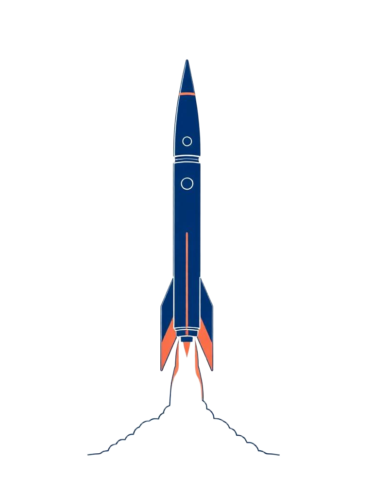 Illustration d'une fusée à trois étages